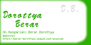 dorottya berar business card